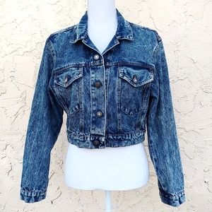 Vintage denim acid wash high speed jacket 1996.